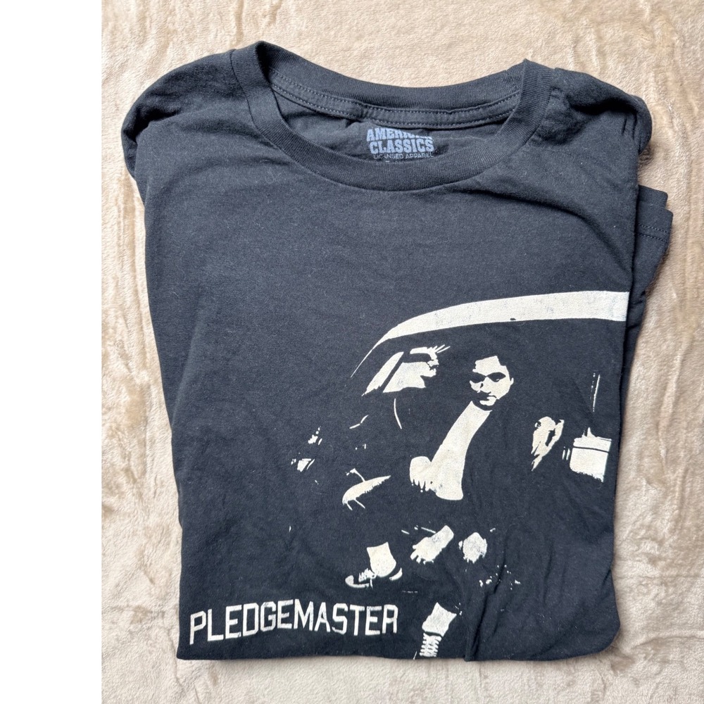 American Classics Animal House Pledgemaster Graphic T-Shirt Mens XL Black Cotton
